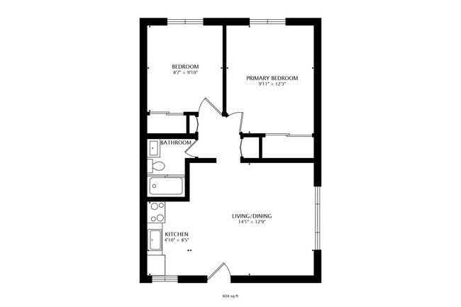 1 Bed • 1 Bath 1125-42 floor plan